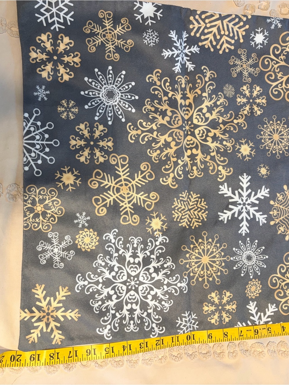 Set of 2 Gray Snowflake Throw Pillow Covers 18x18 Winter Christmas Decor